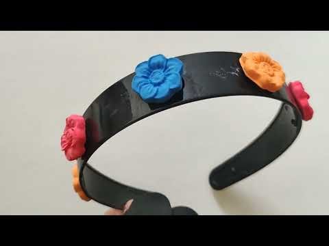 Simple Clay Flower Hair Pin | Handmade Floral Hair Accessory