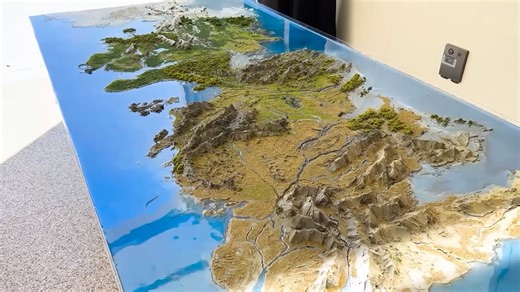 An Incredible 3D Raised Relief Map of Westeros From 'Game of Thrones'