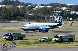 Photos: Inaugural Baltimore/Bermuda Flight Lands - Bernews