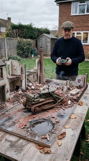 Historic CAT bulldozer vs. WW diorama #rcmodel