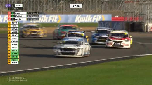 Ashley Sutton is on the MOVE 💥 The #BTCC championship contender was late on the brakes, allowing him to slide up the inside of Mikey Doble to claim fourth at #Silverstone. Watch it LIVE NOW on RACER 📺 | RACER Network