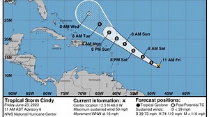 Tropical Storm Cindy strengthens in Atlantic. Get latest spaghetti models, expected impacts