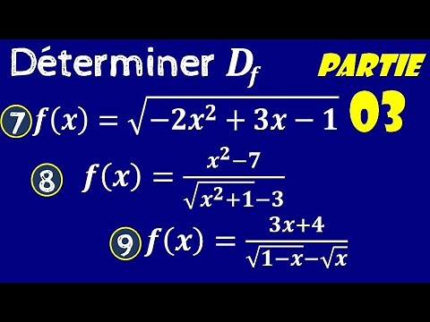 Déterminer Df le domaine de définition d'une fonction Partie 3