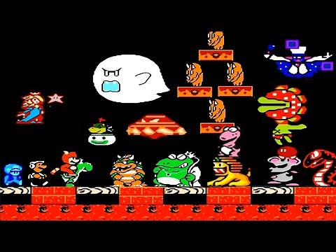 Super Mario Bros 3 HD Mix: BEST MARIO GAME: All Bosses