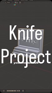 Discovering new tools in Blender: knife project #blendertips #blendertutorial #blender3d #blendercommunity | Rolando Otano