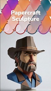Create stylish Low Poly papercraft portraits 🎨