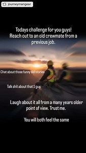 3.1K views · 34 reactions | Check on your brothers #REPOST @journeymangear with @download_repost_pro - I've been doing this a lot lately, and you will be surprised how the years apart can add to the conversation. Call them up.. Check on old friends. #journeymangear #lineman #jobsite #crew #team #chat #journeyman #life | Linejunk | Facebook