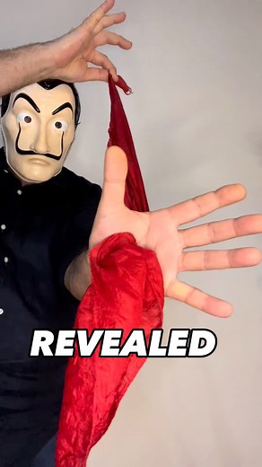 Crazy Trick Revealed 🪄 SILK THRU HAND #magic #tricks #magician #viral #Halloween #perte #foryou #magictricks | The Mask Magic Tricks Revealed