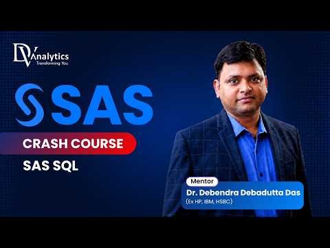 SAS Programming CRASH Course | SAS SQL Programming | Use of PROC SQL, DROP, DELETE, ALIAS & More