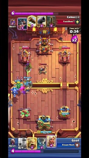 the art of a single no skill push in clash royale. 😔