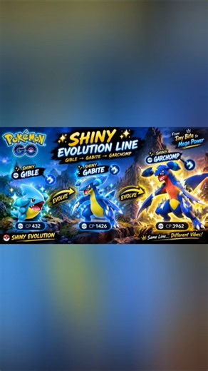 ✨ SHINY GIBLE FULL EVOLUTION 😱 | Gible → Gabite → Garchomp | Pokémon GO #pokemongo