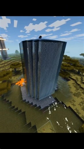 ​Minecraft Magic: Instant Stone Tower Tutorial#shorts