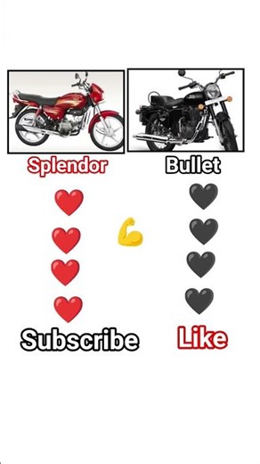 splendor vs bullet 💪