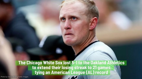 White Sox Lose 21 Straight Games To Tie AL Record.