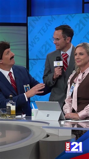 22K views · 306 reactions | It’s kind of a big deal! Stay Classy Southern Colorado! The FOX21 Morning Team suited up Anchorman-style for Halloween — mustaches, blazers, and all! ️ | FOX21 News | Facebook