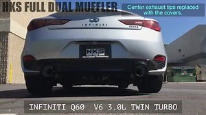 HKS INFINITI Q60 VQ37/VR30 Dual Hi-Power Titanium Tip Catback Exhaust - AMS Performance