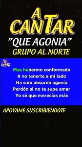🔥Qué Agonía - Estilo Al Norte-Karaoke - Letra