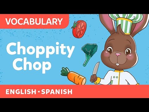 Choppity Chop | Chop veggies with Sammy | Preschool Vocabulary | Bilingual videos for kids