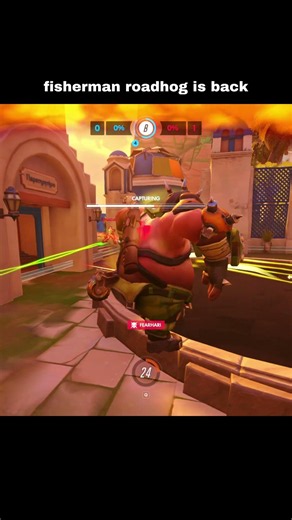 Roadhog went fishing again #overwatch #overwatch2 #roadhog