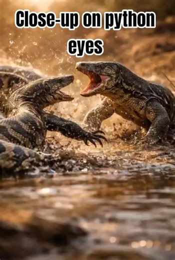 Deadly Clash at the Riverbank#Animal#wild life#animals#lizard