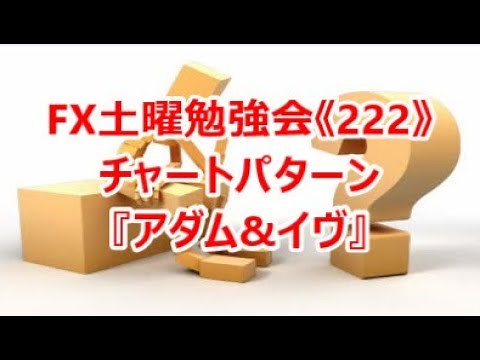 FX土曜勉強会《222》チャートパターン『アダム&イヴ』
