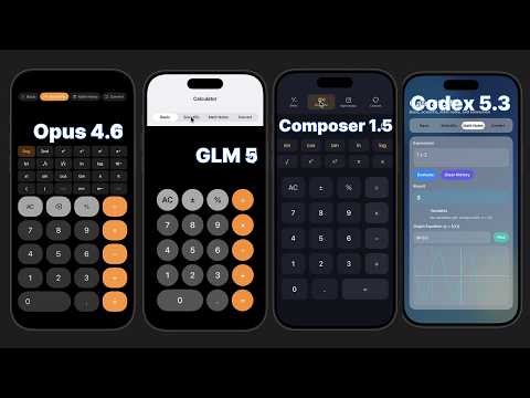 Compare GLM5, Opus 4.6, Codex 5.3 & Composer 1.5 For SwiftUI