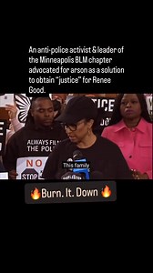 An anti-police activist & leader of the Minneapolis BLM chapter advocated for arson as a solution to obtain “justice” for Renee Good🔥 •The crowd cheered on her encouragement for violence. #police #crime #cops #Minneapolis #ice | Police.Law.News