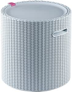 Keter Cool Side Table Cooler 3 in 1 Outdoor Patio Table and Ice Chest Storage, Ideal Hot Tub Table, Decor and Outdoor Patio Bar, Portable Bar, Grey