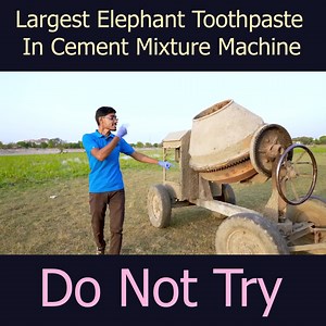 Hello guys, is video me humne ek cement mixture machine me elephant toothpaste banayai hai. | Crazy XYZ