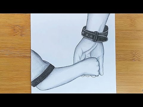 How to draw Father's Day drawing with pencil sketch
