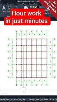 FASTEST AutoCAD Structural Plan Drawing AutoCAD Hack #shorts