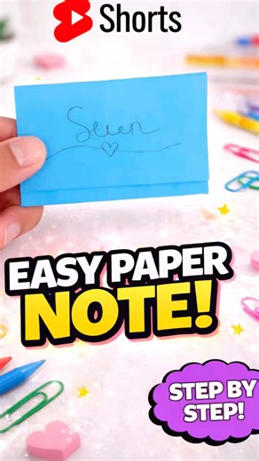 How To Make A Easy Paper Note #supereasy #paper #origamipaper #origami