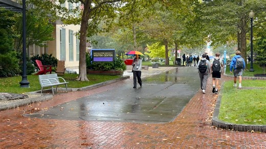Early fall showers ☔ 🍂 | Northeastern University