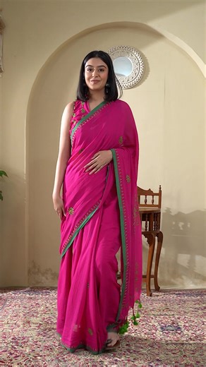 13K views · 11 reactions | Only 3 pieces left in Olive Green. 2 in Maroon. 4 in Saffron. ❤️ Our Handloom Pure Cotton Chikankari Sarees aren't mass-produced. They're handcrafted in small batches — which means when they're sold out, that's it. Soft cotton. Hand embroidery. Everyday elegance. Limited stock. Infinite comfort. Don't wait!  Shop now before it's too late! | Semal Handicrafts | Facebook