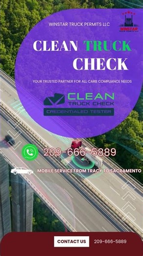 ❌Avoid penalties. Save time.✅ Stay compliant. ✅Mobile Clean Truck Check service #california