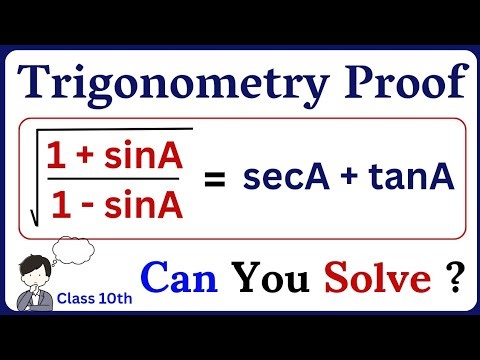 Trigonometry Proof | How to proof trigonometry question | Trigonometry Proof Solve