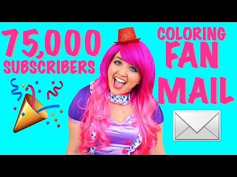 Coloring Fan Mail | 75,000 SUBSCRIBERS | KiMMi THE CLOWN
