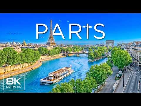 Paris 8K 🌿 Peaceful Morning Walks Along the Seine River & Bridges | Relaxing Piano