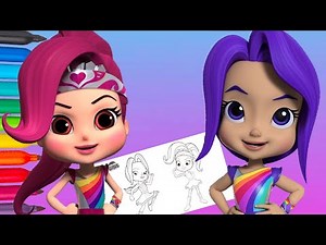 Rainbow Rangers Indigo Alfruit and Rosie Red Coloring for Kids | Kids Craft Ideas for Stay at Home