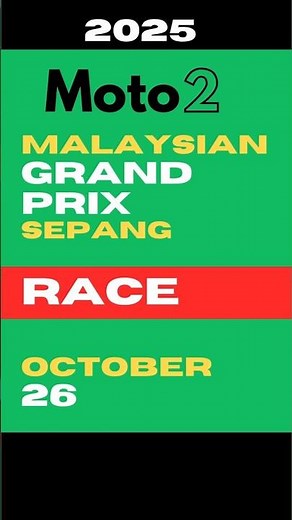 🏍️ 2025 Moto2 Malaysia GP: Sepang Race Results