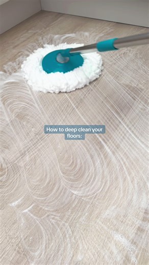 Nothing beats satisfyingly clean floors☺️🫧 Our dual bucket keeps clean and dirty water completely separate, so you’re always cleaning with fresh water. Grab for a discounted price in Home Bargains while you can!🛒💨 #floorcleaning #mopping #asmrclean