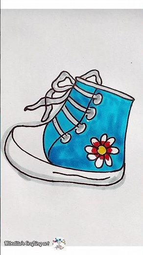 How to draw a shoe easily step by step l Beautiful Easy shoe drawing tutorial #draw #shoedrawing