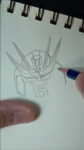 From Pencil to Mecha: Gundam Sketch ✨ #drawing #gandam #shorts