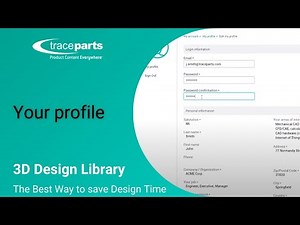 TraceParts.com CAD download tutorial videos - Edit your profile