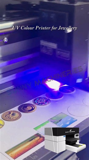 UV Colour Printer for Gold, Silver Coins Printing | Sunny Machineries #jewellery #uvprinting
