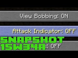 Minecraft 1.9 Snapshot 15w34a - Attack Strength Indicator! PvP Game Changer!