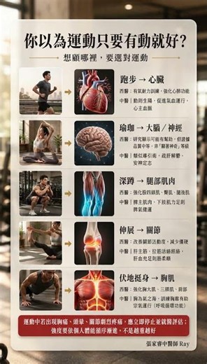 想顧哪裡就要練哪裡？中醫師的運動對照指南