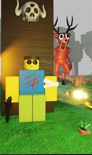 When the Werewolf help Noob in the forest ☠️ PT2 - Roblox 99 Nights in the Forest #robloxanimation​