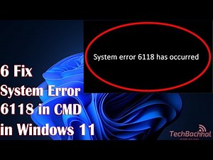 6 Fix System Error 6118 in CMD in Windows 11
