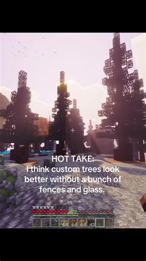 Custom Minecraft Trees Without Fences or Glass